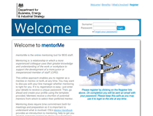 Tablet Screenshot of mentorme.bis.gov.uk